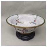 Vintage Chinese Cloisonne enamel bowl