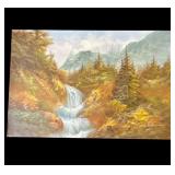 Framed signed oil painting