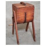 Antique pine butter churn