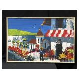 Signed impasto on canvas marked "Memories of