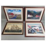 Three Kathy Jakobsen prints and one lithograph