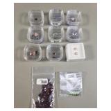 Group of semi precious stones, garnet, citrine, &