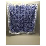 Italy Roma blue/white satin scarf