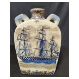 Contemporary nautical style ceramic vase