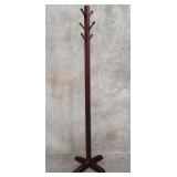 Vintage mahogany coat rack