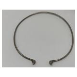 Vintage silver torque necklace