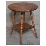 Vintage tiger oak parlor table