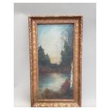 Vintage oil on board