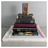 Group of religions books and a Georgia O
