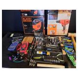 Large group of hand tools, Black & Decker,