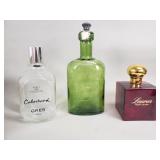 3 large vintage cologne / perfume bottles