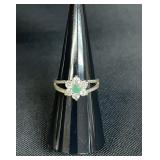 Vintage sterling silver gemstone ring