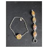 Sterling silver and pearl bracelet and sterling