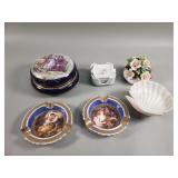 Group of porcelain Royal Vienna powder box,