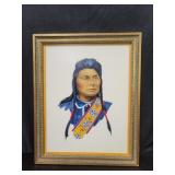 Signed Ken Ottinger watercolor and gouache on