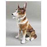 Vintage German porcelain dog figurine