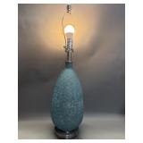 Vintage frosted glass table lamp