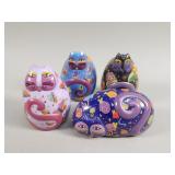 4 Laurel Burch porcelain cat figurines