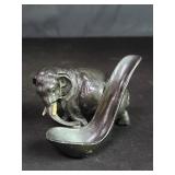 Vintage spelter elephant figure pipe holder