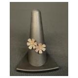 Sterling silver ring cubic zirconia ring with