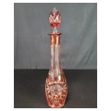 Vintage cranberry cut to clear crystal decanter