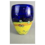 vintage Murano-style hand-blown art glass vase