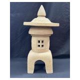 Carved Japanese-style Yukimi stone lantern