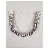 Vintage Diamonbar sterling silver with clear and
