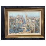 Signed oil on canvas "San Francisco Cityscape"