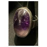 Vintage sterling silver amethyst ring