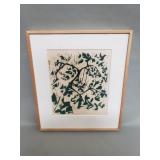 Signed Helen Shore Mid-century block print