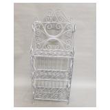 Three tiered folding metal plant stand
