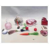 Group of small crystal and glass perfume