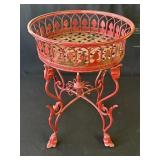 Vintage wrought iron plant stand