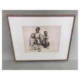 Pencil signed Simond Abeles "They Already