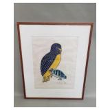 Signed Liah Povungnituk stone cut and stencil