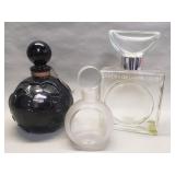 3 large display perfume bottles