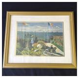 Framed "Garden at Sainte-Adresse" print