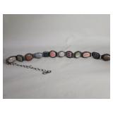 Alpaca unmarked Agate Concho belt