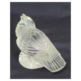 Lalique style sparrow paperweight