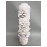 Vintage Japanese hand baked porcelain cylinder