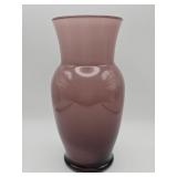 Vintage dusty rose art glass vase