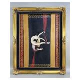 Stylized figurative acrylic on canvas depicting a