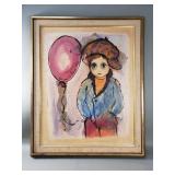 "Paris 1962" signed Roger Etienne mixed media on