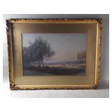 Signed Owen Morgan Baxter watercolor painting