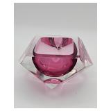 Vintage Murano sommerso faceted amethyst glass