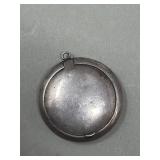 Vintage sterling silver powder box pendant with