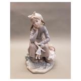 Lladro "Girl with doll" porcelain figurine