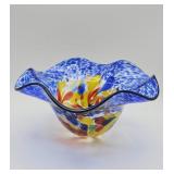 Murano-style hand-blown multicolored spatter