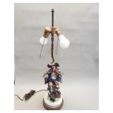Vintage porcelain sculpture table lamp